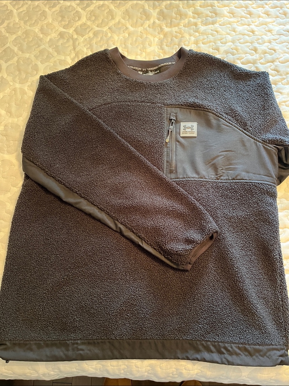 Under Armour Men's Dark Charcoal Sherpa Crewneck Sweatshirt